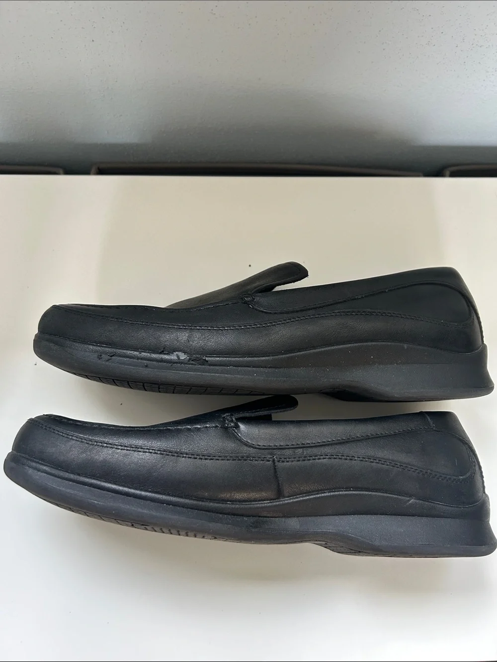 Red Wing Black Leather Slip-On Loafers for Men
